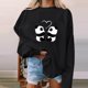 thumbnail image 3 of Gibobby Sudadera oversize mujer Sudadera de Forro Polar Sudadera casual para Mujer(Negro,M), 3 of 4
