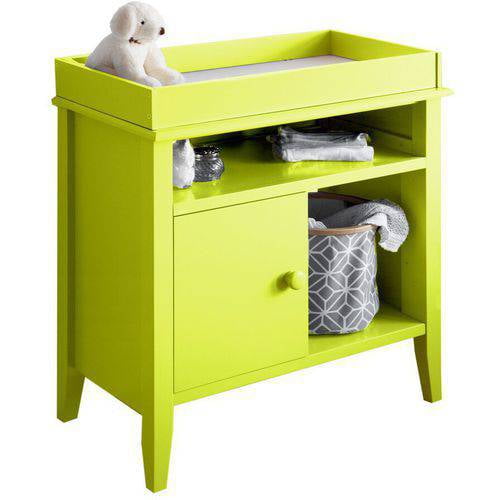 yellow changing table