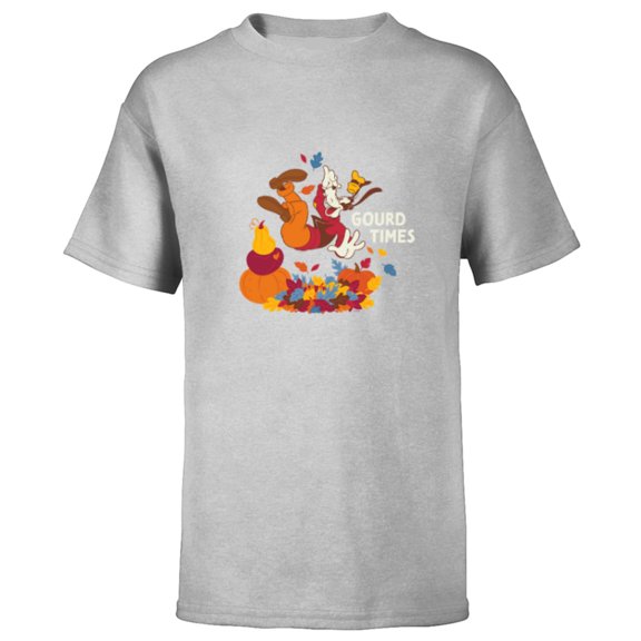 Disney Mickey & Friends Goofy Gourd Times in the Fall - Short Sleeve T-Shirt for Kids - Customized-Athletic Heather