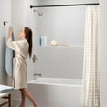 thumbnail image 6 of Holytech Shower Curtain Rod 42 To 76 Inch Tension Curtain Rod No Drilling 7/8"Adjustable Curtain Rod Expandable Shower Pole Black Shower Rods Spring Tension for Window Bathroom, 6 of 10