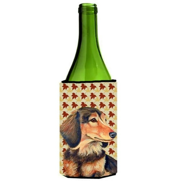 Dachshund Fall Leaves Portrait Wine Bottle Hugger - 24 oz.