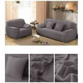 thumbnail image 5 of Yeahmart Stretch Elastic Polyester Sofa Slipcover, Gray, 5 of 6