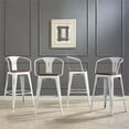 thumbnail image 2 of Modway Promenade 30" Modern Metal Bar Stools in White (Set of 4), 2 of 5