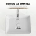 thumbnail image 3 of KFFKFF Rectangular Basin, 19" x 14.7" Countertop Sink, White Ceramic for Above Counter Use, Contemporary Design, Lustrous and Sophisticated, Securely Packaged for Bathrooms, Hotels, Restrooms, RVs, 3 of 9