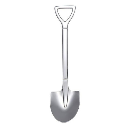 

1Pc Creative Metal Ice Cream Coffee Spoon Shovel Shape Tea Spoons Stainless Steel Afternoon Tea Dessert Long Handle Spoon