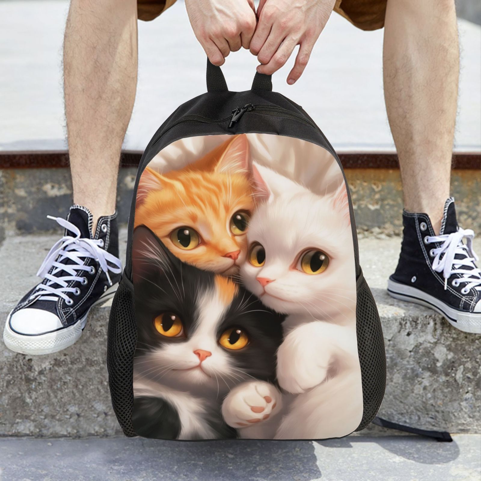 Cat Backpack Double Shoulder Backpack Durable, Spacious, Ergonomic Design for Travel, Work & Outdoor Use