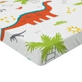 thumbnail image 2 of Ambesonne Cartoon Fitted Sheet 2 Pcs Set, Prehistoric Wildlife, Twin XL, Multicolor, 2 of 3