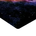 thumbnail image 2 of Ambesonne Galaxy Fitted Sheet, Alluring Nebula Stars, Twin XL Size, Black Purple and Yellow, 2 of 3