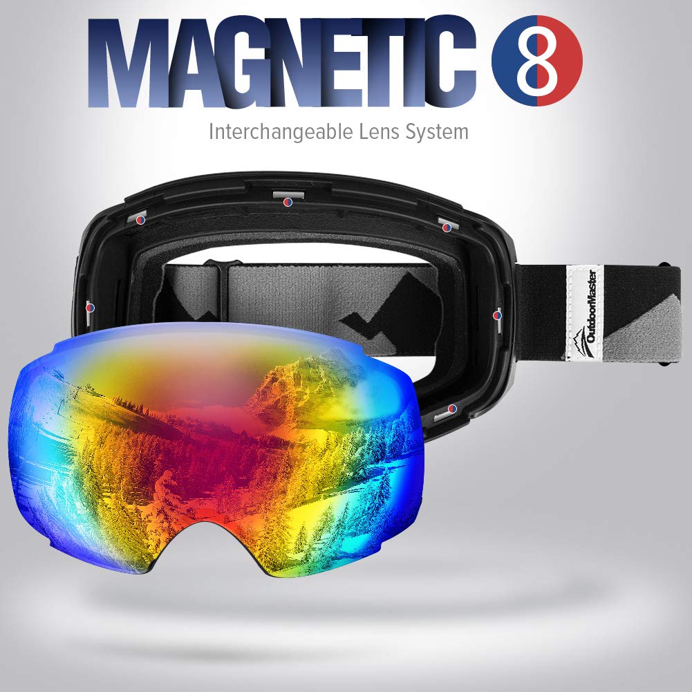 OutdoorMaster Ski Goggles PRO Frameless, Pink/Purple - Grey Lens Red VLT 15% - image 2 of 3