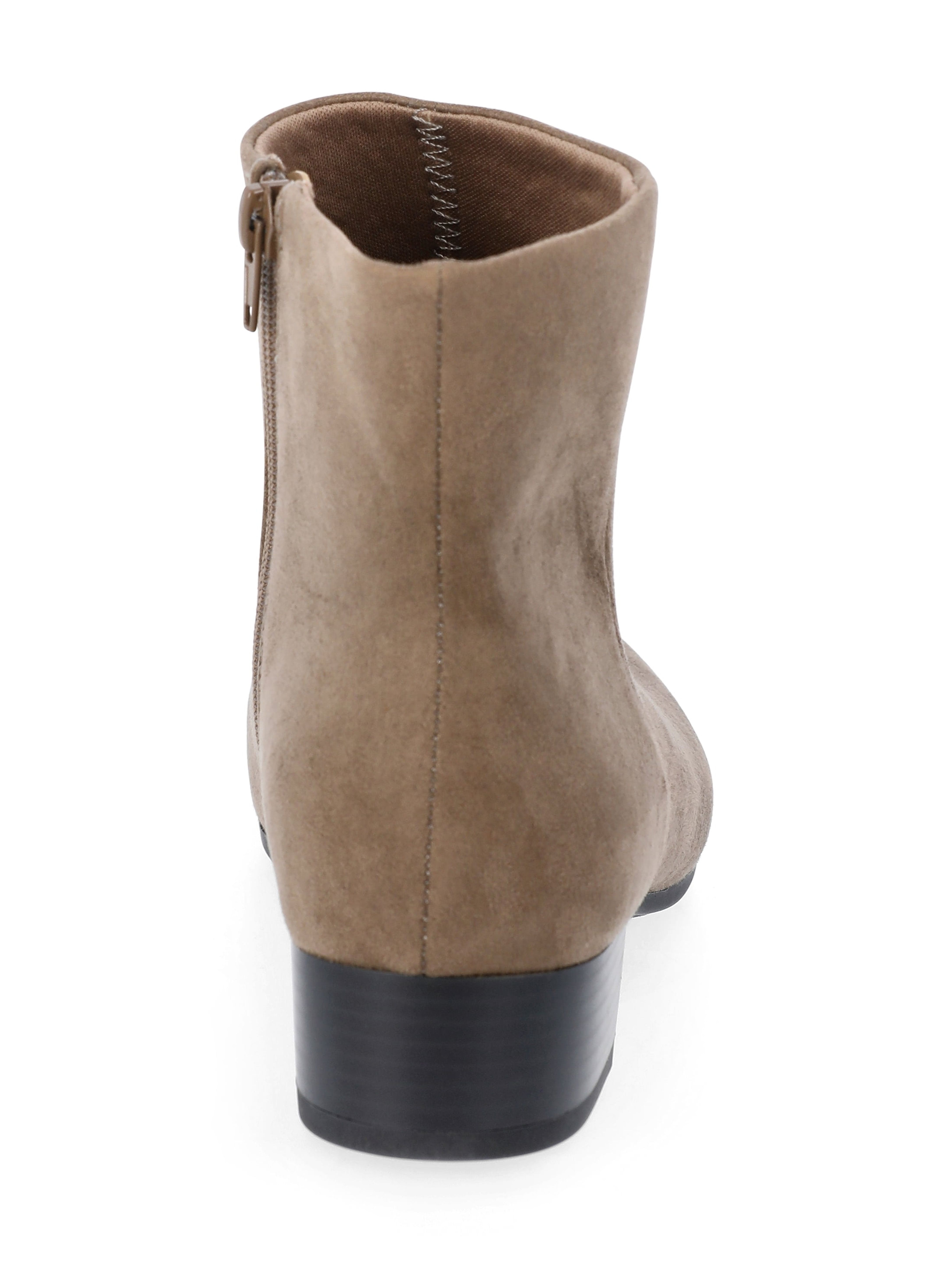 Time and Tru Women's Faux Suede Ankle Boots, Wide Width Available