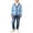 Sky Blue, variant on Boys‘ Cotton Cardigan Sweater Button-Up V-Neck Knit Basic Casual Outerwear School Uniform Sweater Striped Rib Trim Pullover