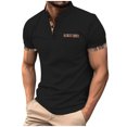 thumbnail image 1 of pstuiky camiseta de hombre, Camiseta de manga corta con cuello alto, botones y bolsillos para hombre camisetas de hombre xl, 1 of 9