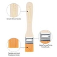 thumbnail image 4 of Uxcell 6" Paint Brush 1" Width Soft Nylon Bristle with Wood Handle Yellow, 4 of 5