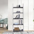 thumbnail image 4 of 5-Tier Shelves,Bookshelf, Storage Rack, Bookcase with Rubber Wood Frame, Ladder Shelf for Living Room, Home Office, Kitchen, Bedroom,, 4 of 9