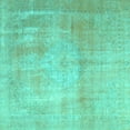 thumbnail image 1 of Ahgly Company Machine Washable Indoor Square Persian Turquoise Blue Traditional Area Rugs, 6' Square, 1 of 4