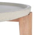 thumbnail image 4 of SAFAVIEH Valton Outdoor Patio Round Side Table, Natural/Light Grey, 4 of 7