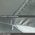 thumbnail image 3 of Zippered Satin Pillow Cases for Hair and Skin, Luxury Queen Hidden Zipper Pillowcases Set of 2, 20 x 30 Inches, Dark Grey, 3 of 7