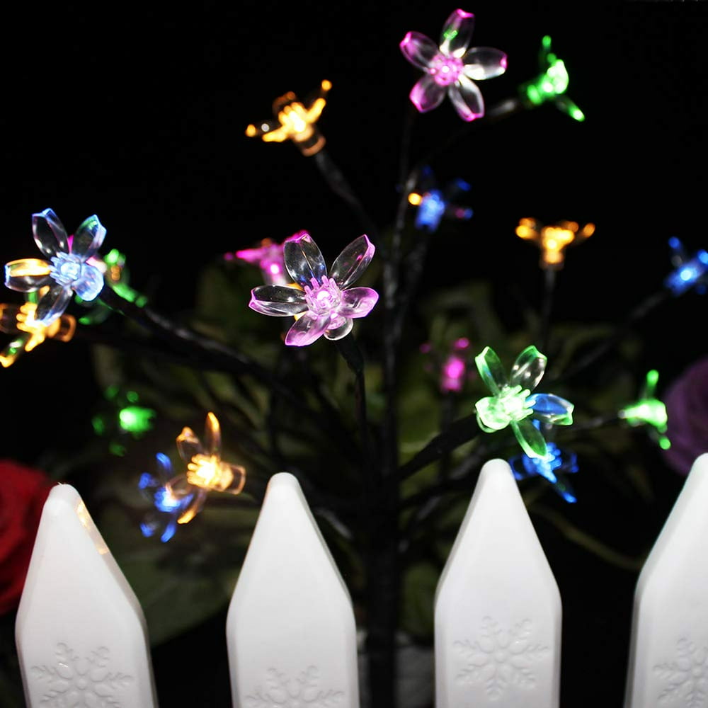 EpicGadget Solar Flower Fairy Light, Colorful Stainless Steel Solar