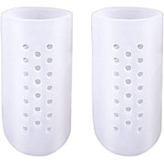 Gel Toe Protector Silicone Toe Caps Toe Sleeve Protectors Pain for Corns Blisters and Ingrowns Toenails Foot Soak (Clear, M)