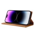 thumbnail image 4 of Allytechgroup Flip Wallet Case for iPhone 16, with Credit Card Slots, Magnetic Clasp, Slim Thin RFID Blocking Premium PU Leather Shockproof Kickstand Cover Case for Women Men, Brown, 4 of 7