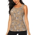 thumbnail image 1 of Balery Cactus Alpaca Camiseta sin mangas estampada ligera para mujer, tops de entrenamiento sin mangas, camisetas de yoga transpirables de secado rápido.-XX-Large, 1 of 7