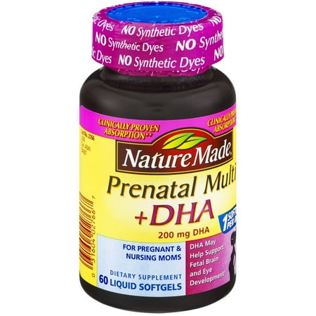 Nature Made prénatale multivitamines, 60 CT (Pack de 3)