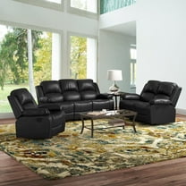 Ainehome3 Pieces Faux Leather Reclining Configurable Living Room Set