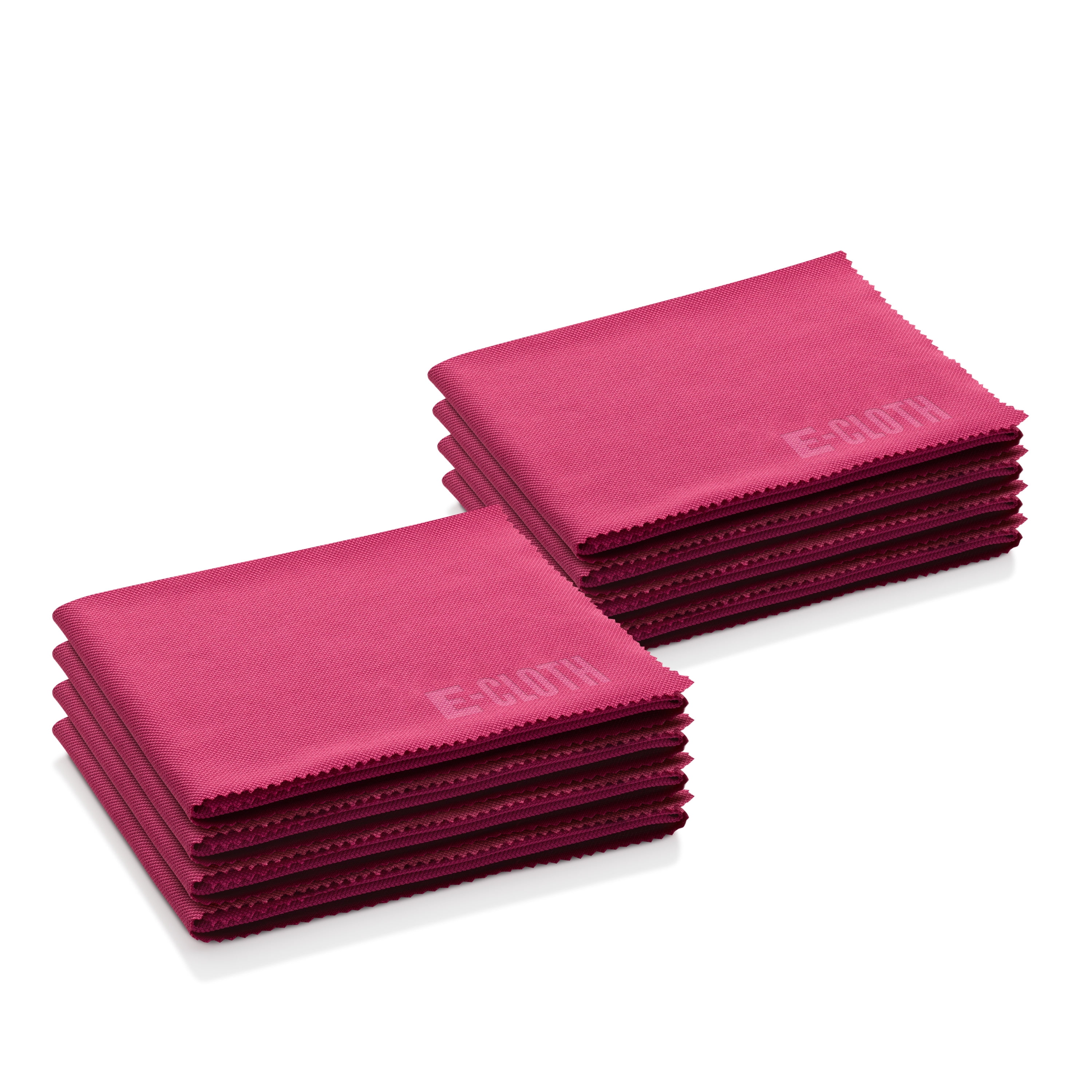 ECloth Glass & Polishing Cloth, Microfiber, Raspberry Rose, 8 Pack