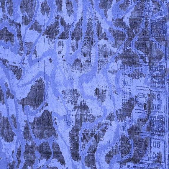 Ahgly Company Indoor Square Persian Blue Bohemian Area Rugs, 8' Square