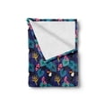 thumbnail image 2 of Aloha Soft Flannel Fleece Throw Blanket, Tropical Rainforest Nature Theme with Toucan Parrot Island Leaves and Pink Flowers, Cozy Plush for Indoor and Outdoor Use, 50" x 70", Multicolor, by Ambesonne, 2 of 6