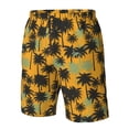 thumbnail image 6 of Uemuo Hawaii Palms Pattern Men's Swim Trunks Hawaiian Beach Bathing Suit Swimsuits Beach Quick-Dry Shorts with Pockets-3X-Large, 6 of 9