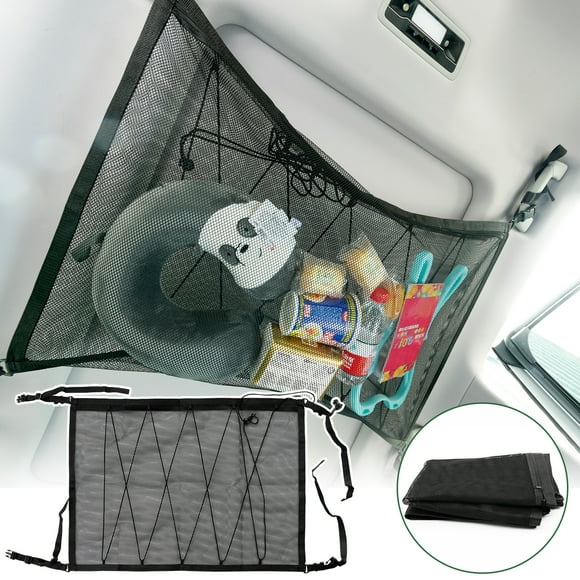 Bolsa de red para techo de automóvil de 35" x 26" Bolsa organizadora de almacenamiento universal para SUV