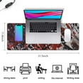 thumbnail image 2 of Ultimate Gaming with Large Black Red Mouse Pad - 31.5x11.8 inch Non-Slip Base, Stitched Edge Keyboard Mat for Home Office Work, 2 of 7