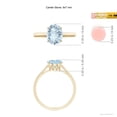 thumbnail image 3 of ANGARA Natural Oval Solitaire 1.5 ct Aquamarine Engagement Ring in 14K Yellow Gold for Women (Size-9x7mm) | March Birthstone, Birthday, Anniversary, Jewelry Gift for Women | Natural Aquamarine Ring, 3 of 7