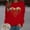 Red, variant on AOOCHASLIY Christmas Tops Fashion Women's Casual Long Sleeve Round Neck Printed Ladies Sweatshirt Tops Blouse