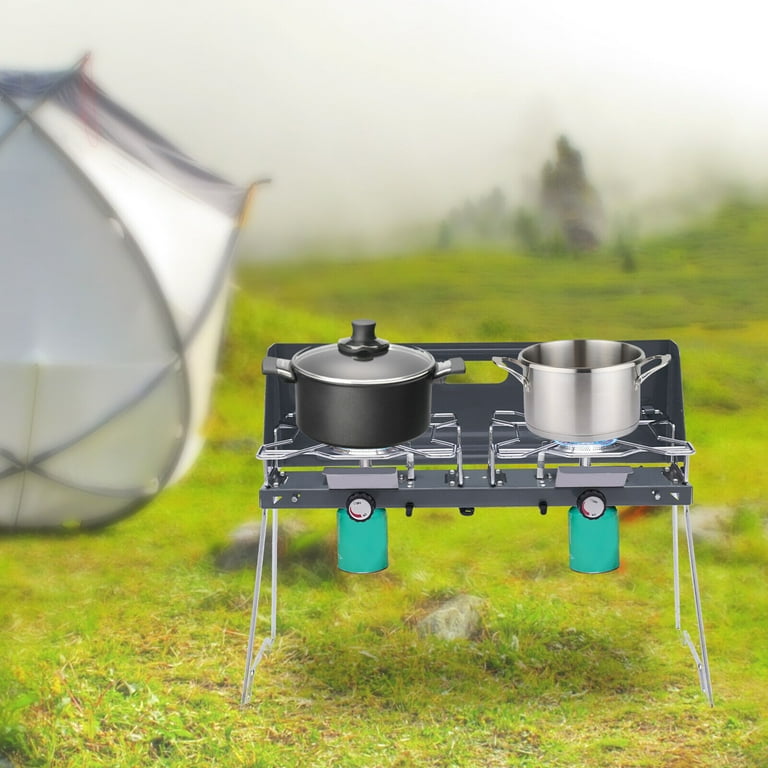 Portable 2 Burner Stovetop Butane Gas Cooktop Stainless Steel Gas Camping  Stove - Walmart.com