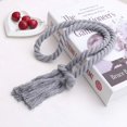 thumbnail image 2 of GHSDFBB 2 Cordes de Rideau en Coton Naturel avec Style Vintage, Attaches en Dentelle (Gris), 2 of 4