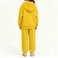 thumbnail image 6 of BRGZLK Boys Girls Hoodie Sweatsuit Set Trendy Solid Color Long Sleeve Half Zip Pullover Sweatshirt and Sweatpants Comfort Warm Tracksuit Fall Winter Clothes for Daily Wear 2026 Yellow 7-8 Years, 6 of 7