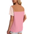 thumbnail image 2 of Camiseta tipo túnica WIHOLL 2025 Primavera-Verano de punto acanalado para mujer Pi, 2 of 4