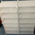 thumbnail image 6 of 36 Pairs Stackable Shoes Racks 12 Tiers White Shoe Rack Box Organizer Cabinet Storage, 6 of 13