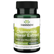 Swanson Chamomile Flower Extract 500 Milligrams Standardized to 1.2% Apigenin 6 mg per Capsule 60 Capsules
