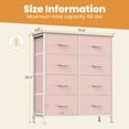 thumbnail image 3 of edx 8 Drawers Fabric Dresser for Bedroom, Drawer Organizer Storage Cabinet for Closet, Clothes, TV Stand, Pink, 3 of 9