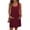 Red, variant on DOKOTOO Sleeveless Tank Dress for Women Buttons Mini Dresses with Pockets