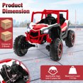 thumbnail image 3 of Costway 24V Kids Ride on UTV with 4 x 100W Powerful Engine Remote Control High/Low Speed Red, 3 of 10