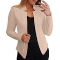 thumbnail image 1 of Ladies Work Suit Solid Color Blazer Single Breasted Outwear Button Down Pockets Jacket Comfy Loose Blouse V Neck Cardigan, 1 of 7