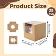 thumbnail image 2 of 25-Pack Cupcake Boxes 3.5x3.5x3.5 Inch, Pre-Assembled Individual Containers with Inserts, 2 of 5