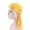Yellow, variant on Men Women's Velvet Silk Hair Loss Tail Wrap Bandana Hats