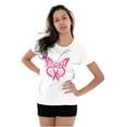 thumbnail image 3 of Love Life Butterfly Breast Cancer Womens Slim Fit Graphic Tee Brisco Brands S, 3 of 5