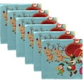 thumbnail image 6 of GZHJMY Christmas Santa Claus Cloth Napkins Washable Reusable Polyester Dinner Napkins 20 x 20 Inch for Home Weddings Parties Holiday Table Napkins Set of 4, 6 of 7