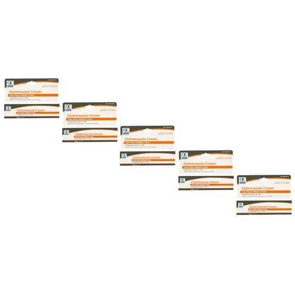 5 Pack Quality Choice Clotrimazole Cream Anitfungal 1oz Each